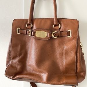 Michael Kors brown crossbody tote laptop bag